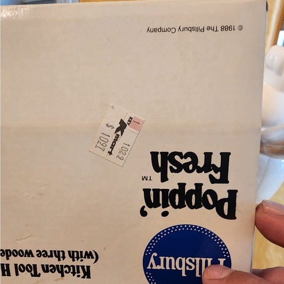 Pillsbury Dough Boy Kitchen Tool Holder 3 New Wooden Tools w/ original box 1988 - Picture 6 of 6